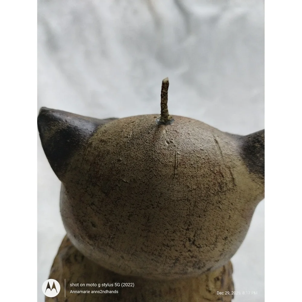 Rustic Owl Candle Figurine‎ Decorative Home Decor Accent